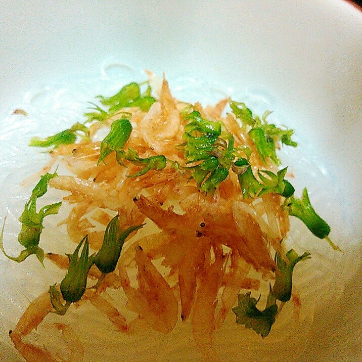 穂しそ桜えび散らし☆春雨の酢の物